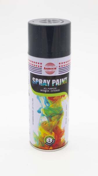 АЭРОЗОЛЬНАЯ КРАСКА #02 BLACK ЧЕРНЫЙ 400 МЛ ASMACO